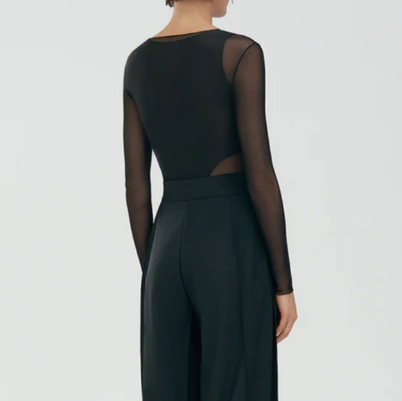 Bevza LONG SLEEVE BODYSUIT black mesh Large - Picture 2 of 14